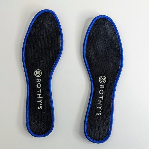 Rothy's Shoes The Flat Round Toe Women 8 Black Stripe Ballet Slip On Washable - Picture 11 of 12